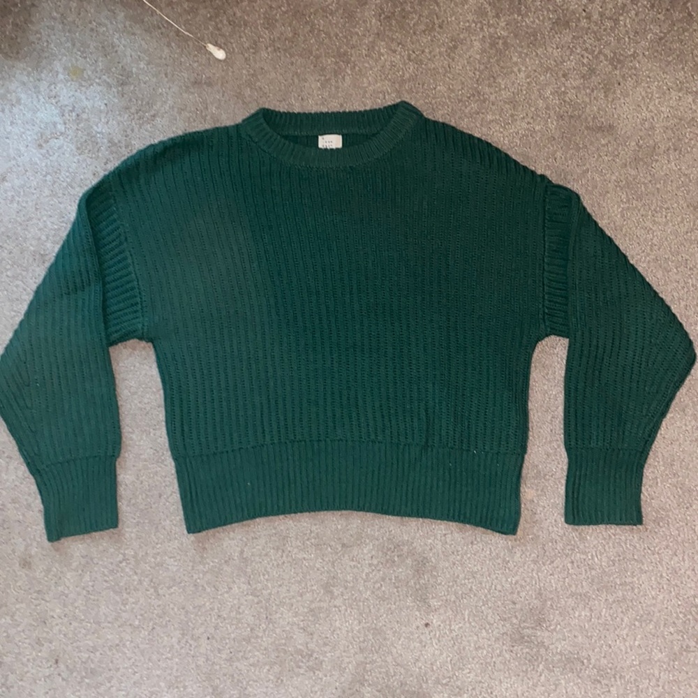 A New Day Green Crewneck Sweater